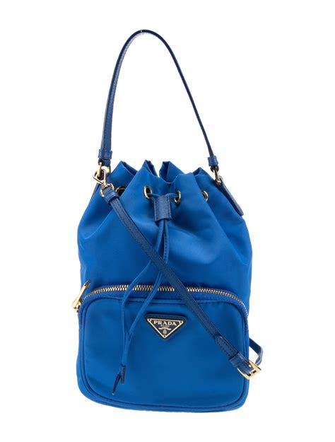 prada blue bucket bag|vintage Prada bucket bag.